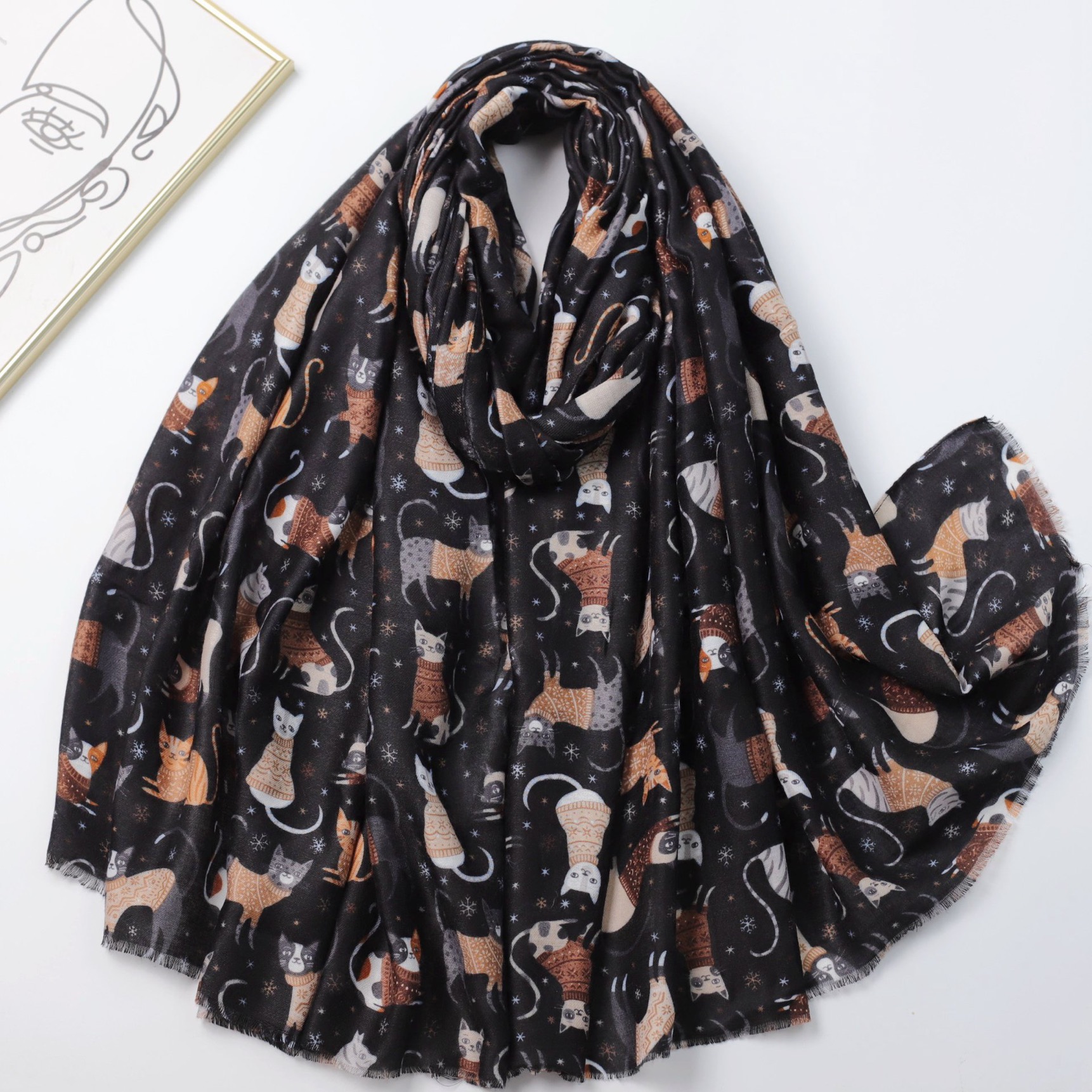 Women's Lovely Cartoon Playful – Shawl Wrap Winter Bewertung und Preis