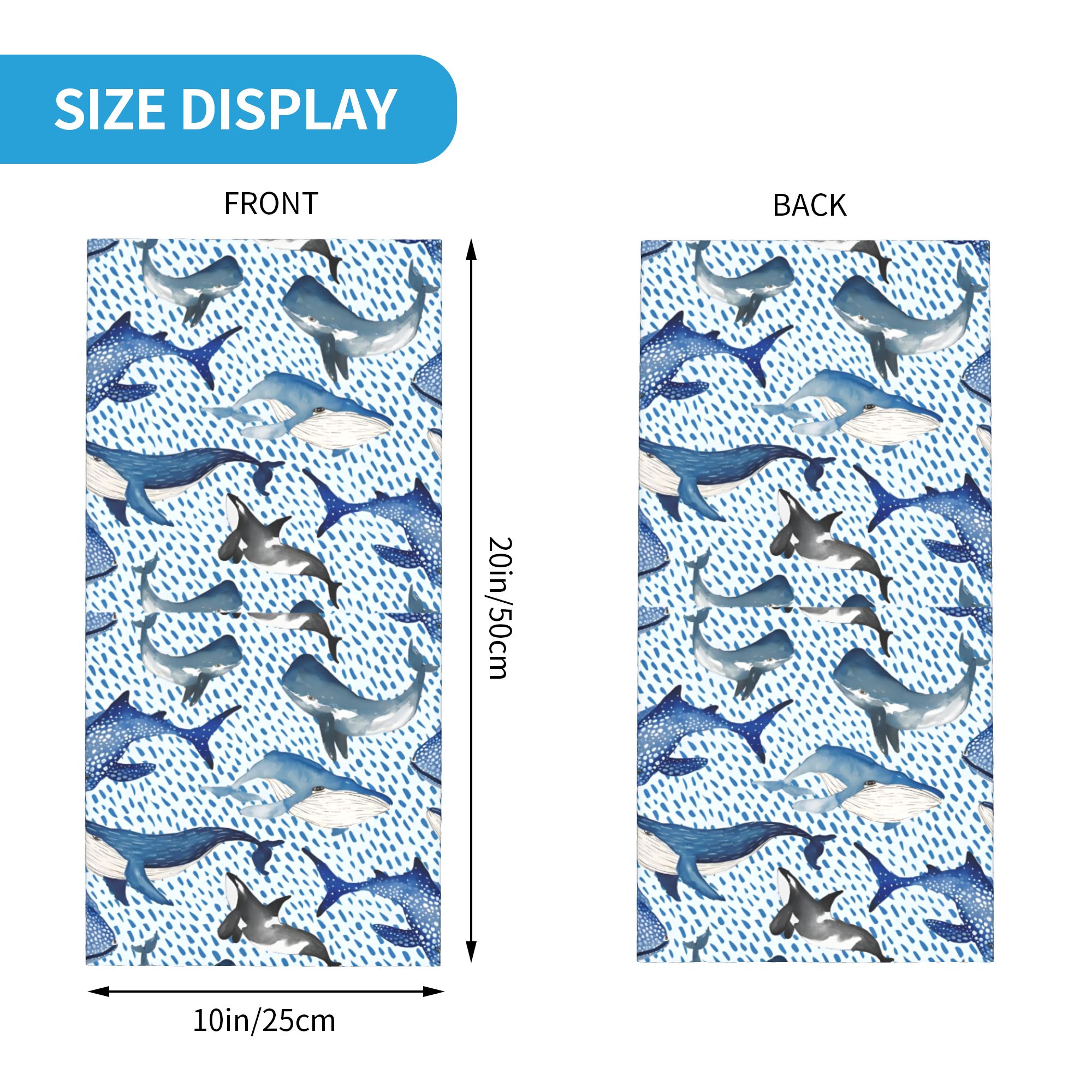 Custom Blue Watercolour Shark  – Neck Gaiter Fleece Bewertung und Preis