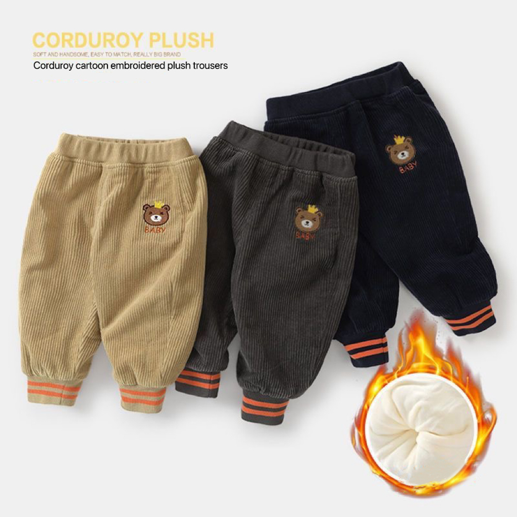 1pcs Boys Girls Winter Velvet  – Corduroy Pant Warm Bewertung und Preis