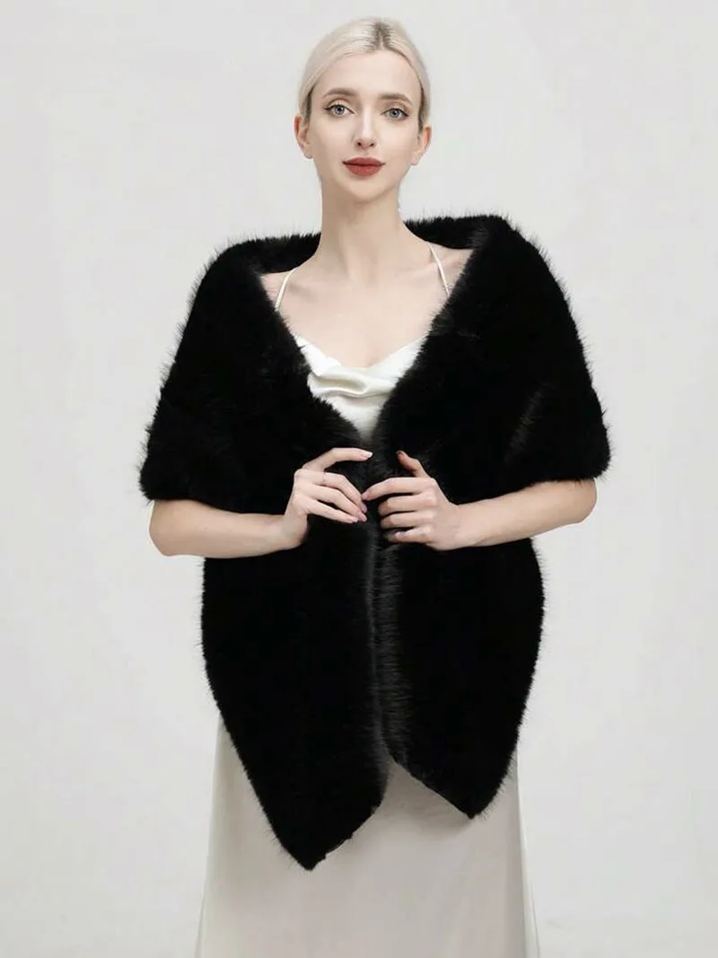 Fashion Luxury Faux Fox Fur Sh – Shawl Wrap Winter Bewertung und Preis