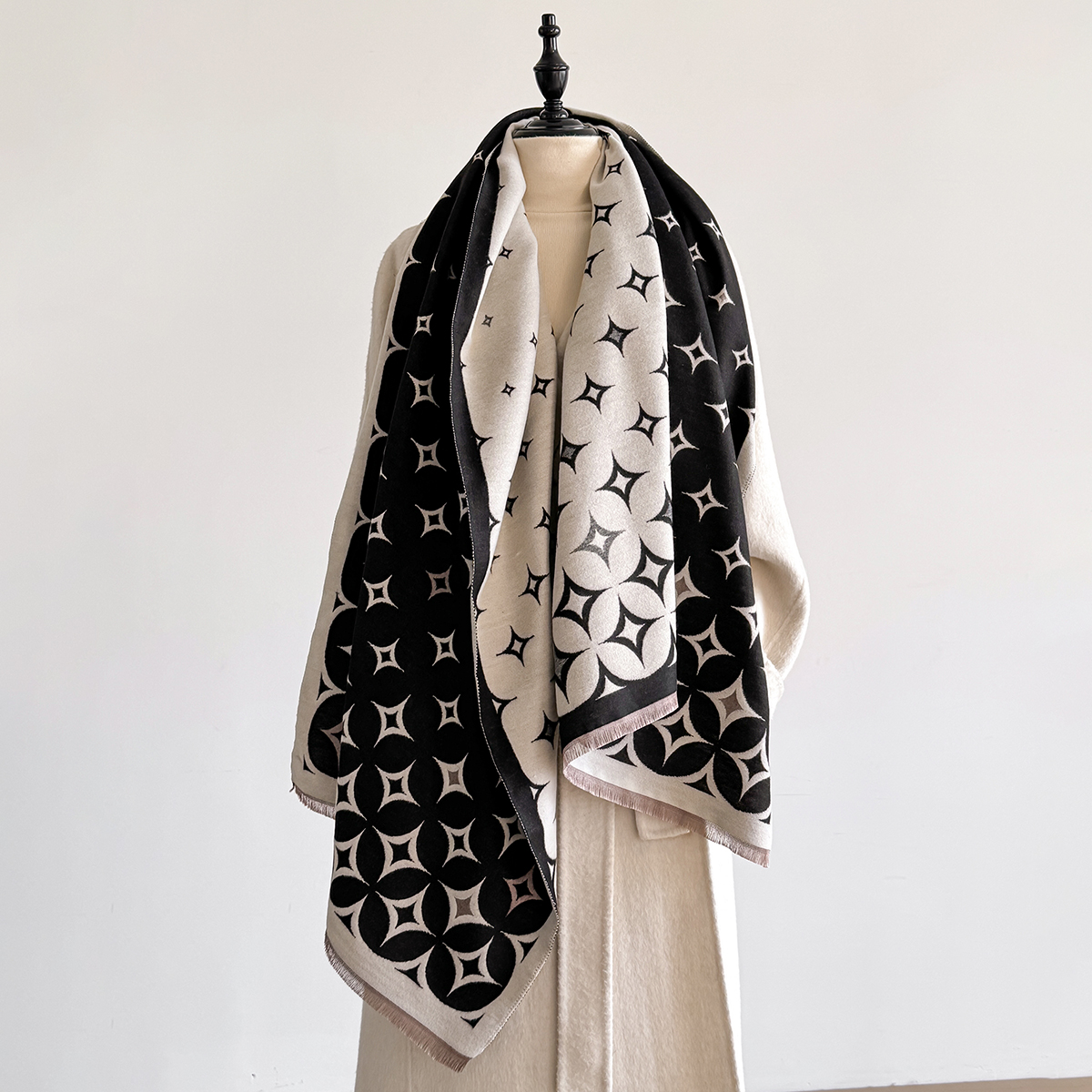 Luxury Winter Scarf Women Cash – Wool Scarf Men Bewertung und Preis